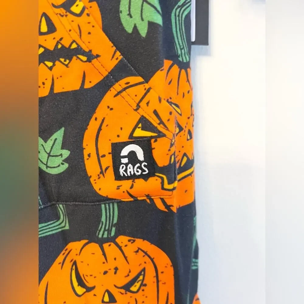 Rags to Raches NWT Halloween pumpkin one piece rags romper unisex 18-24 months